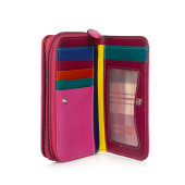 Portofel dama din piele naturala DiAmanti Gilda Fucsia